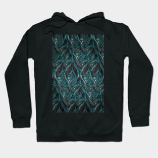 aBlack and turquise pattern Hoodie